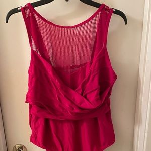 Red Adore Me 1 piece swimsuit.